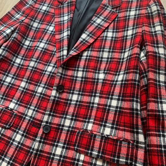 NWT Vintage Pendleton Tartan Plaid Wool Blazer Jacket - Picture 3 of 5